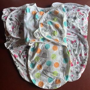 3x NWOT Disney easy swaddle
